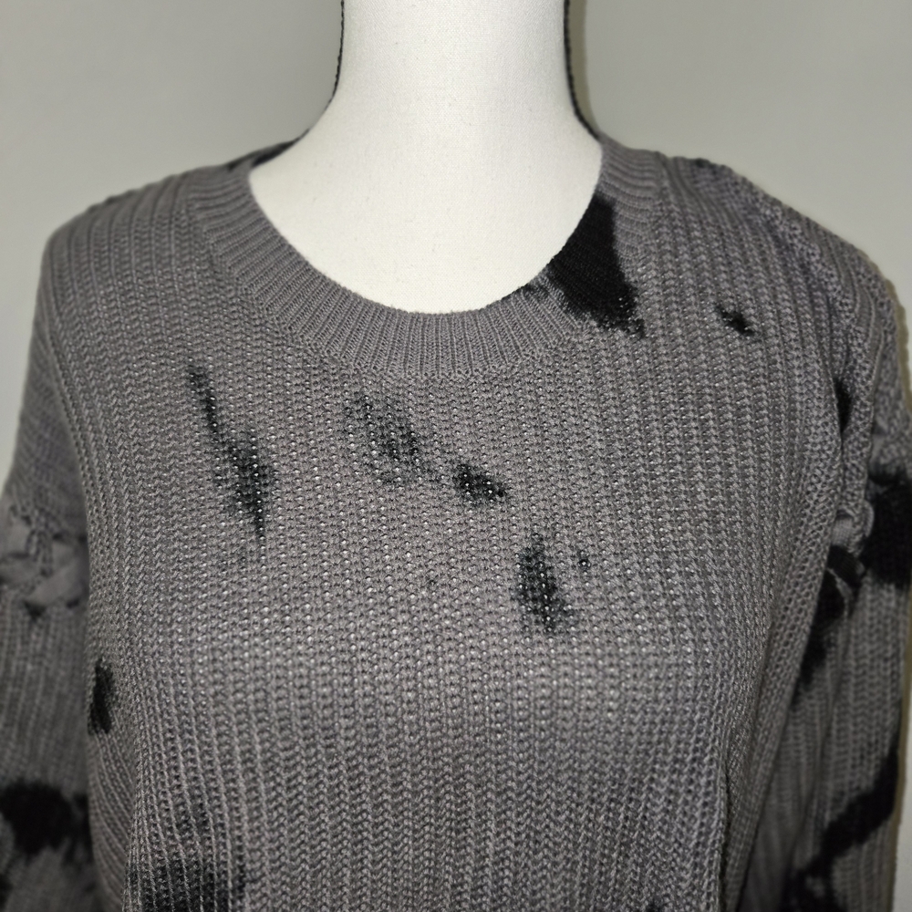 Lisa Rinna Collection Gray and Black Patterned Sweater - Picture 5 of 7